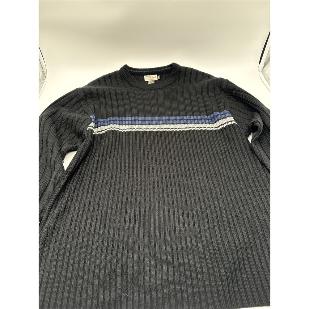 Arizona Jean‎ Co Acrylic Sweater Mens Size Extra Large Black Blue Colored Stripe